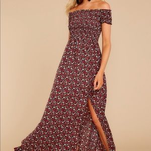 Red Dress Boutique Black Floral Print Maxi Dress
